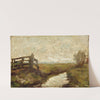 Irrigation ditch with wood gate at left by Piet Mondrian