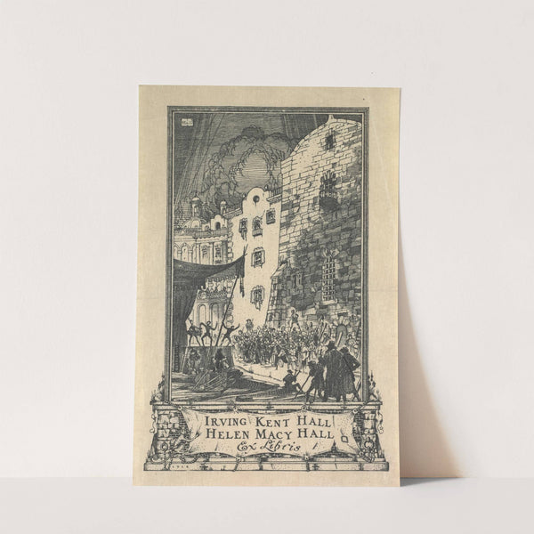 Irving Kent Hall and Mary Kent Hall, Ex Libris inscribed by Frederick Garrison Hall