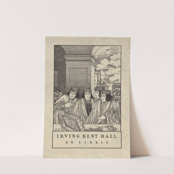 Irving Kent Hall, Ex Libris inscribed by Frederick Garrison Hall