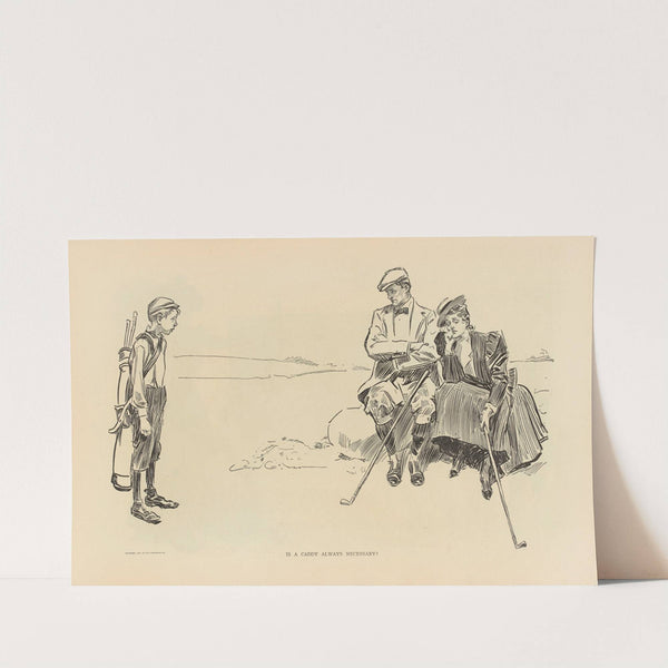 Is a caddy always necessary (1893-1900) by Charles Dana Gibson