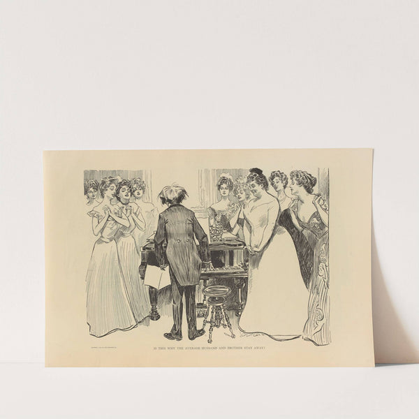 Is this why the average husband and brother stay away (1893-1900) by Charles Dana Gibson