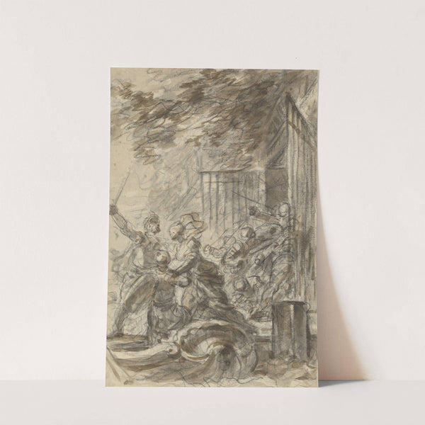 Isabella Abandons Her Home to Follow Odorico and His Men by Jean-Honoré Fragonard