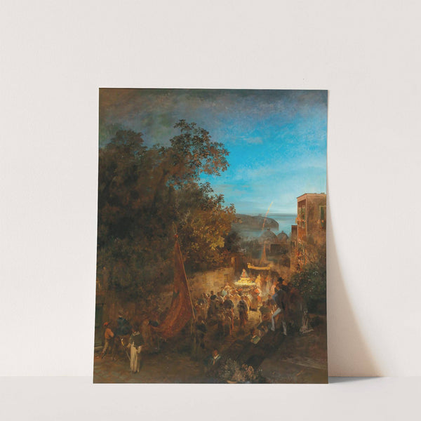 Ischia – Feast of St Anne, Casamicciola by Oswald Achenbach