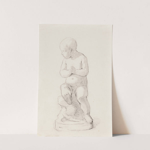 Istuva pieni poika, veistos by Helene Schjerfbeck
