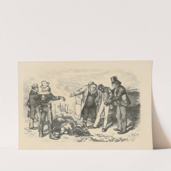 It is only a truce to regain power (‘playing possum’). (1872) by Thomas Nast