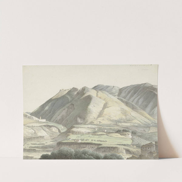 Italiaans landschap bij Subiaco (c. 1787 - c. 1847) by Josephus Augustus Knip