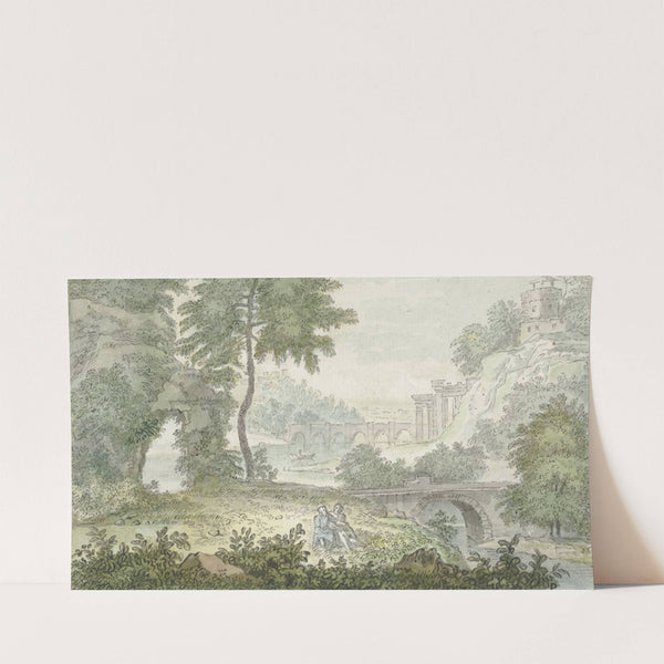 Italiaans landschap (1706 - 1759) by Jacob van Liender