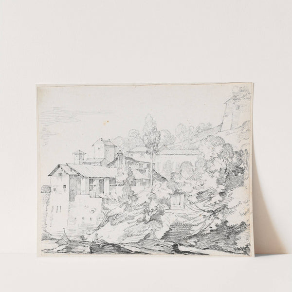 Italian Buildings on a Hillside (1744-1750) by Joseph-Marie Vien