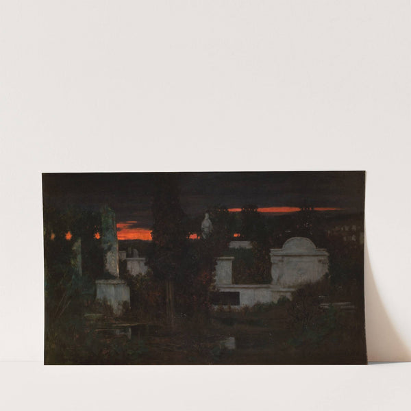 Italian Cemetery at Dusk (1880) by Adam Chmielowski
