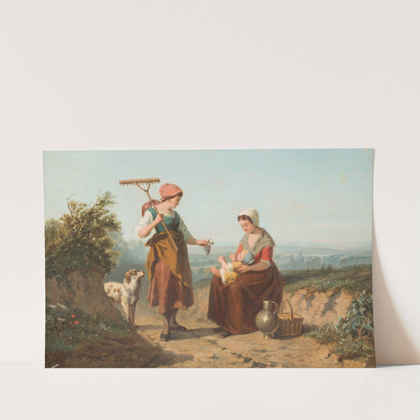Italian countrywomen by the wayside by Fr. De Leub