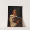 Italian girl with a blue tambourine by Wilhelm Marstrand