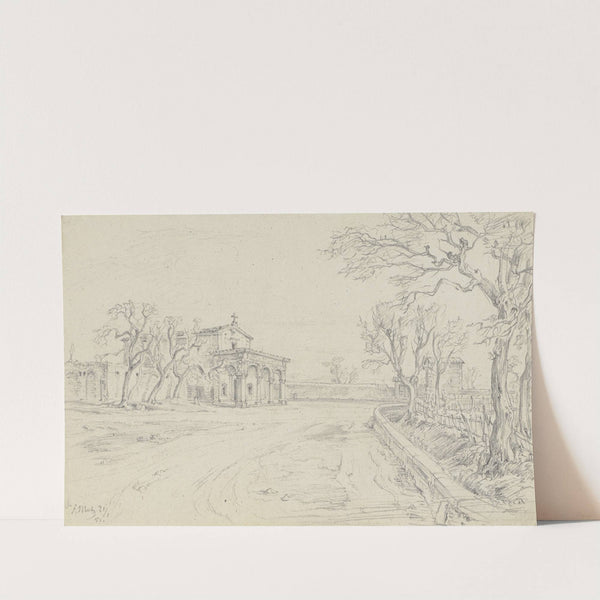 Italian landscape by Friedrich Metz