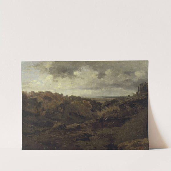 Italian Landscape near Marino in Autumn by Jean-Baptiste-Camille Corot