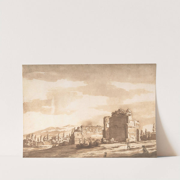 Italian Landscape, perhaps the Monte Mario, Rome by Jacob van der Ulft