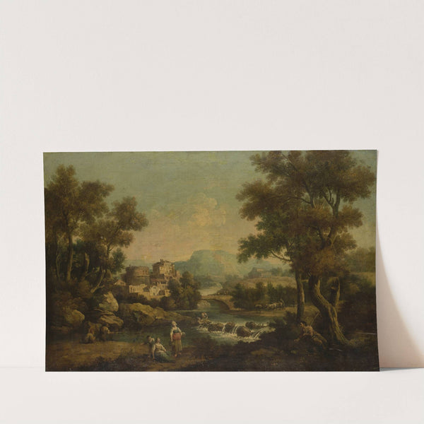 Italian Landscape with a Mountain Stream (1701-1800) by Francesco Zuccarelli