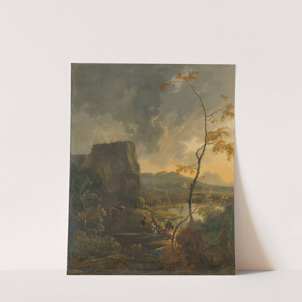 Italian Landscape with Ancient Tempietto (c. 1649 - c. 1673) by Adam Pynacker