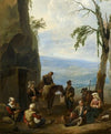 Italian Landscape with Resting Peasants