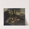 Italian Landscape with Shepherdess and Flocks by Simon van der Does