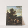 Italian Landscape with Shepherds at a River by Nicolaes Pietersz. Berchem