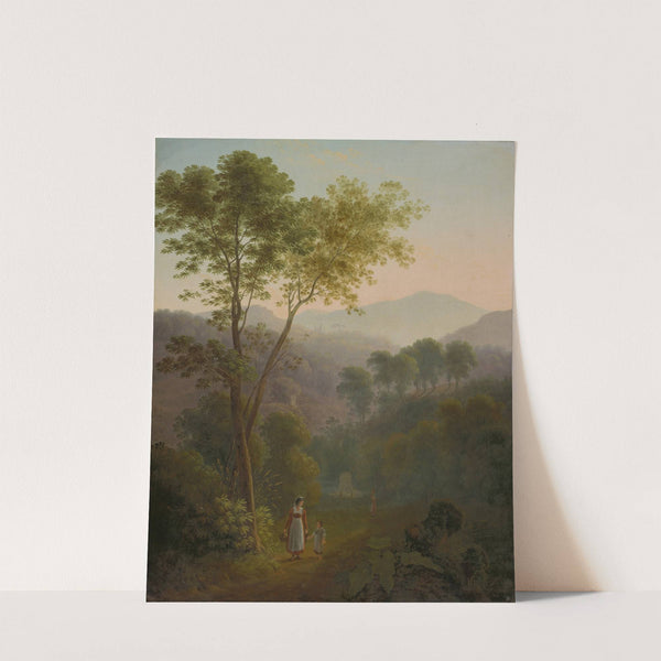 Italian Landscape with Women at a Fountain (Landscape at Tivoli) by Samuel Birmann