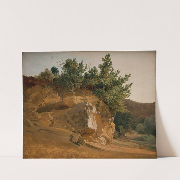 Italian Mountain Landscape with Overgrown Rock, probably near Olevano (1832 – 1835) by Fritz Petzholdt