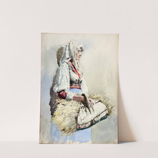 Italian Peasant Woman by Giuseppe Signorini