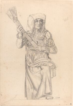 Italian Peasant Woman with a Broom