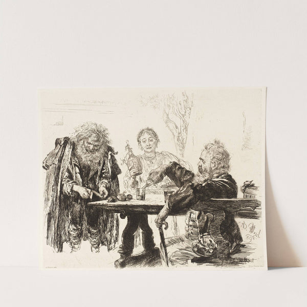 Italian Tavern Scene (1889) by Adolph von Menzel