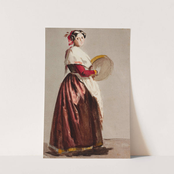 Italian Woman with a Tambourine (between 1850 and 1854) by Julie Wilhelmine Hagen-Schwarz