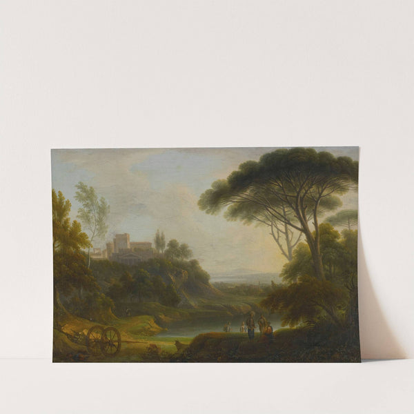 Italianate Landscape With A Villa On A Promontory In The Distance by Hendrik Frans Van Lint