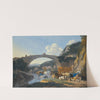 Italianate Landscape With Herders And Animals Resting By A River Under A Bridge by Karel Dujardin