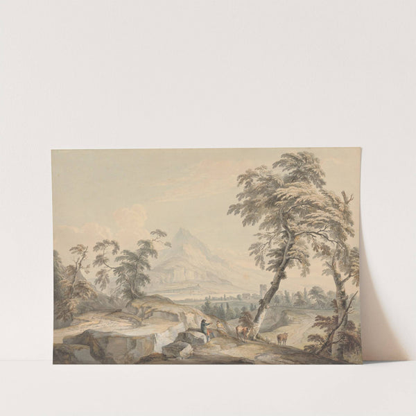 Italianate Landscape with Travelers, No. 1 by Paul Sandby