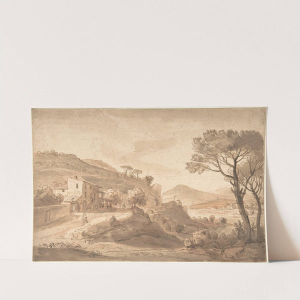 Italianate River Landscape with an Inn by Gaspar Van Wittel