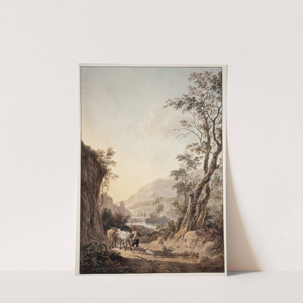 Italianisierende Landschaft mit einem Hirten (ca. 1790 – 1795) by Jacob van Strij
