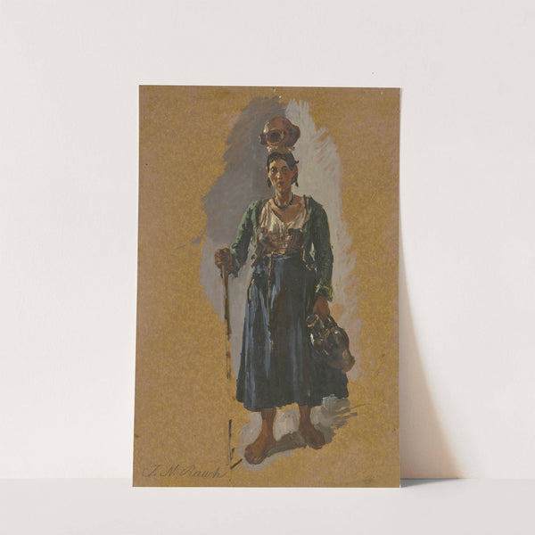 Italienerin, einen Krug auf dem Kopf tragend by Johann Nepomuk Rauch