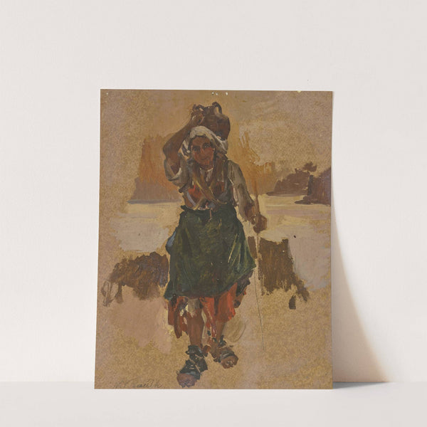 Italienerin, einen Krug auf den Schultern tragend by Johann Nepomuk Rauch