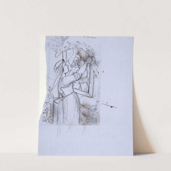 Italienerinde smykker et madonnabillede med guirlande by Elisabeth Jerichau Baumann