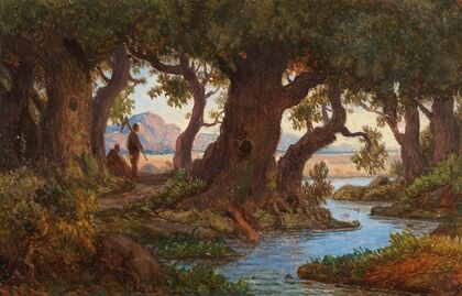 Italienische Flusslandschaft