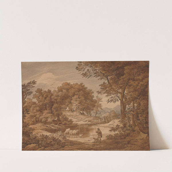 Italienische Landschaft mit Hirten by Friedrich Preller the Elder