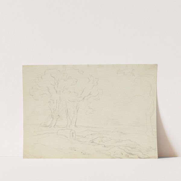 Italienische Landschaft mit Ölbäumen by Friedrich Metz