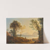 Italienische Landschaft mit Sonnenuntergang (1825) by Joseph Rebell