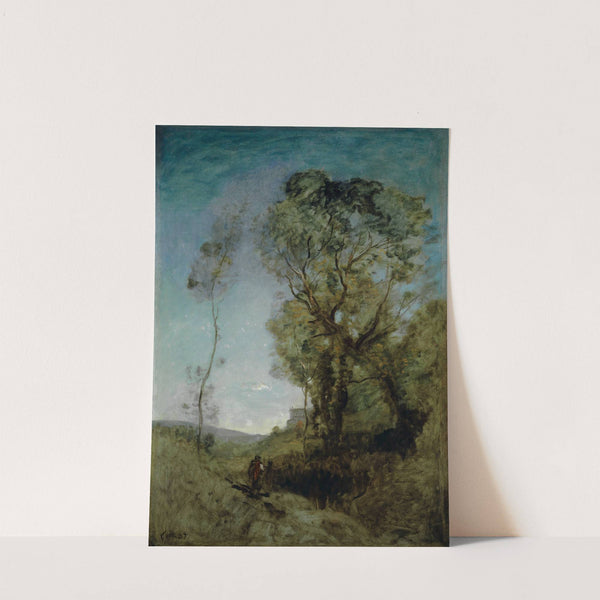 Italienische Villa hinter Pinien The Italian Villa behind the Pines by Jean-Baptiste-Camille Corot