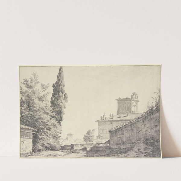 Italienische Villa mit Terrasse by Jean-Baptiste Regnault