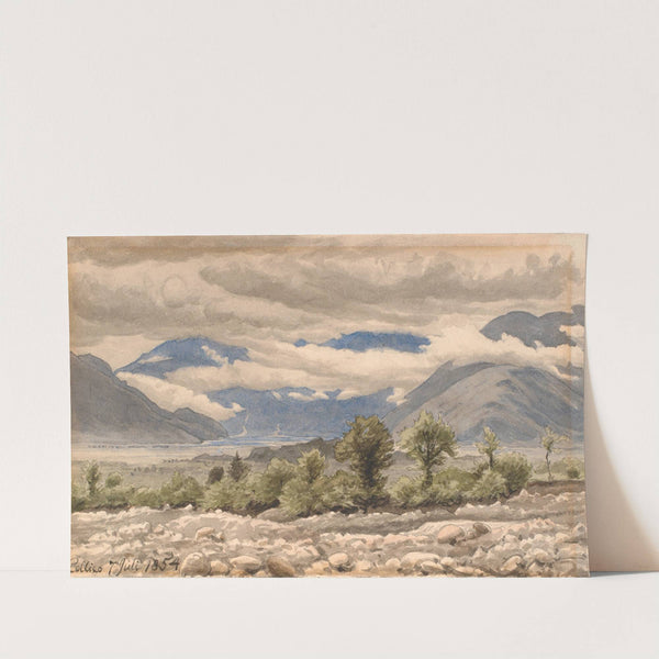 Italiensk bjerglandskab i overskyet vejr by P. C. Skovgaard