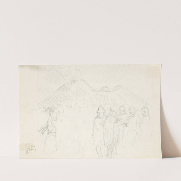 Italienske landboere handler med en bissekræmmer by Peter Hansen