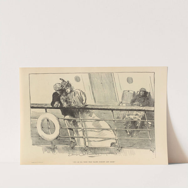 ‘It’s an ill wind that blows nobody any good’ (1893-1900) by Charles Dana Gibson