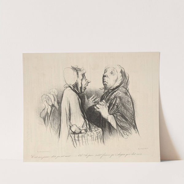 It’s his poor cat who had died . . (1838) by Honoré Daumier