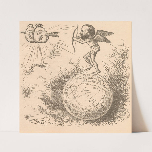 It’s love that makes the world turn round (1870) by Thomas Nast