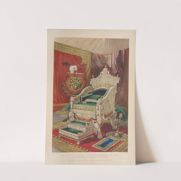 Ivory throne and footstool, presented to her majesty the queen, by his highness the rajah of Travencore by Matthew Digby Wyatt