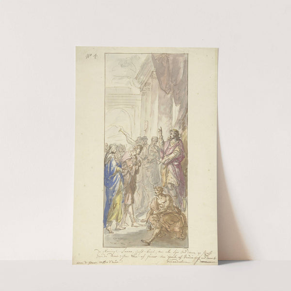 Izaäk en Rebekka voor Abimelech by Elias van Nijmegen